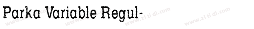 Parka Variable Regul字体转换